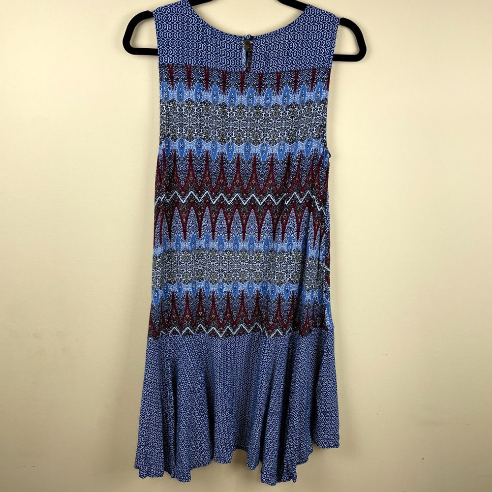 Umgee Boho Mixed Print Patchwork Swing Mini Dress - image 8